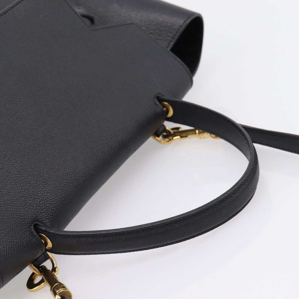 CELINE Belt Bag Hand Bag Leather 2way Black Gold Auth ka6406V - Jerrillo image 7