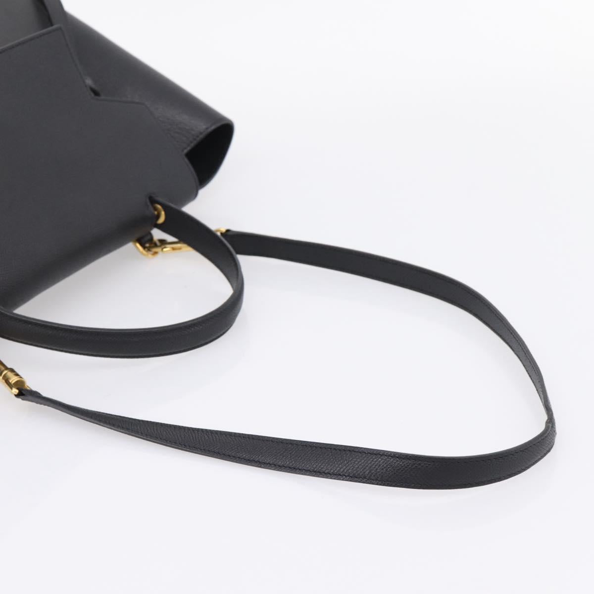 CELINE Belt Bag Hand Bag Leather 2way Black Gold Auth ka6406V - Jerrillo image 8