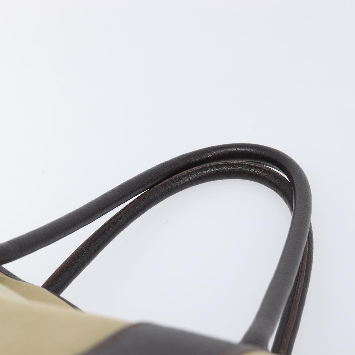 HERMES Garden Party 36 Hand Bag Canvas Beige Silver Auth ka6561 - Jerrillo image 10