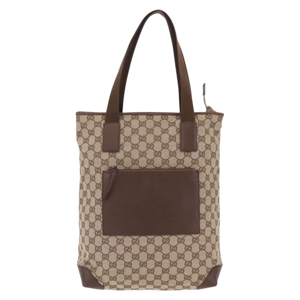 GUCCI GG Canvas Tote Bag Beige Silver 019 0401 Auth ka6572 - Jerrillo image 2