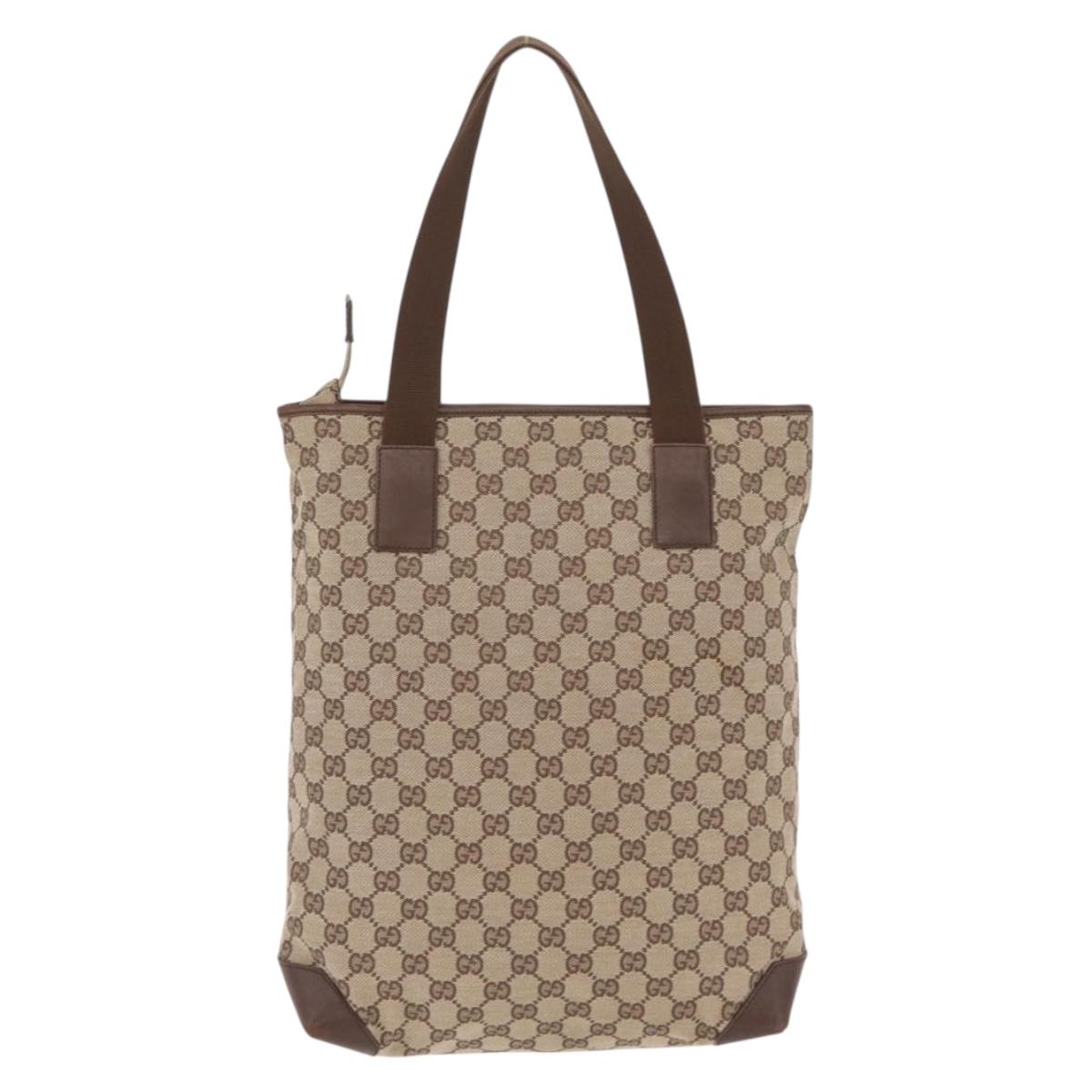 GUCCI GG Canvas Tote Bag Beige Silver 019 0401 Auth ka6572 - Jerrillo image 3