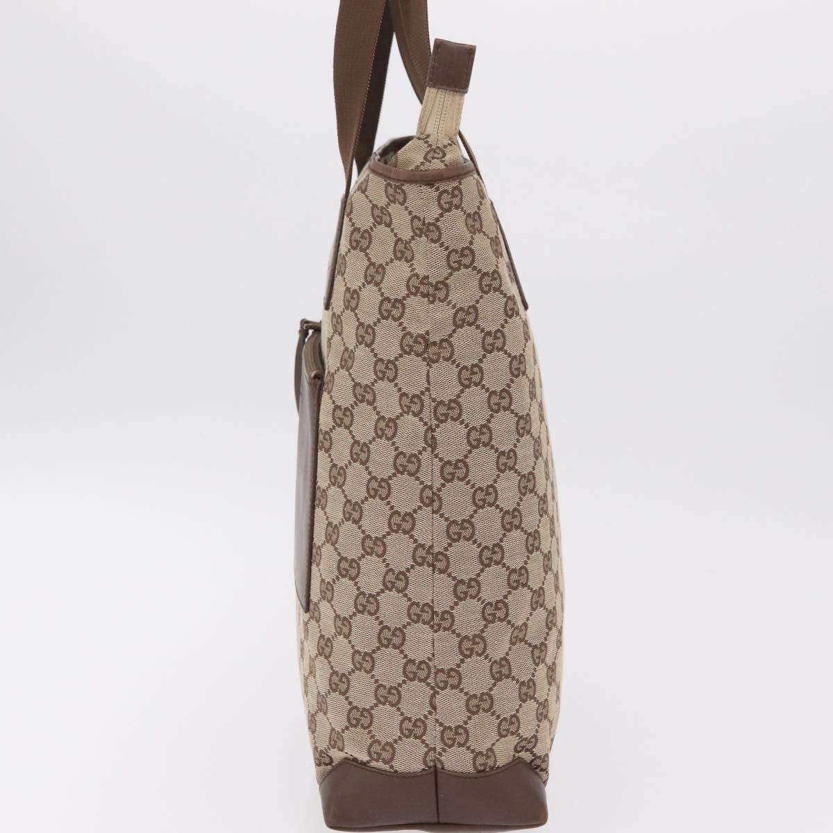 GUCCI GG Canvas Tote Bag Beige Silver 019 0401 Auth ka6572 - Jerrillo image 4