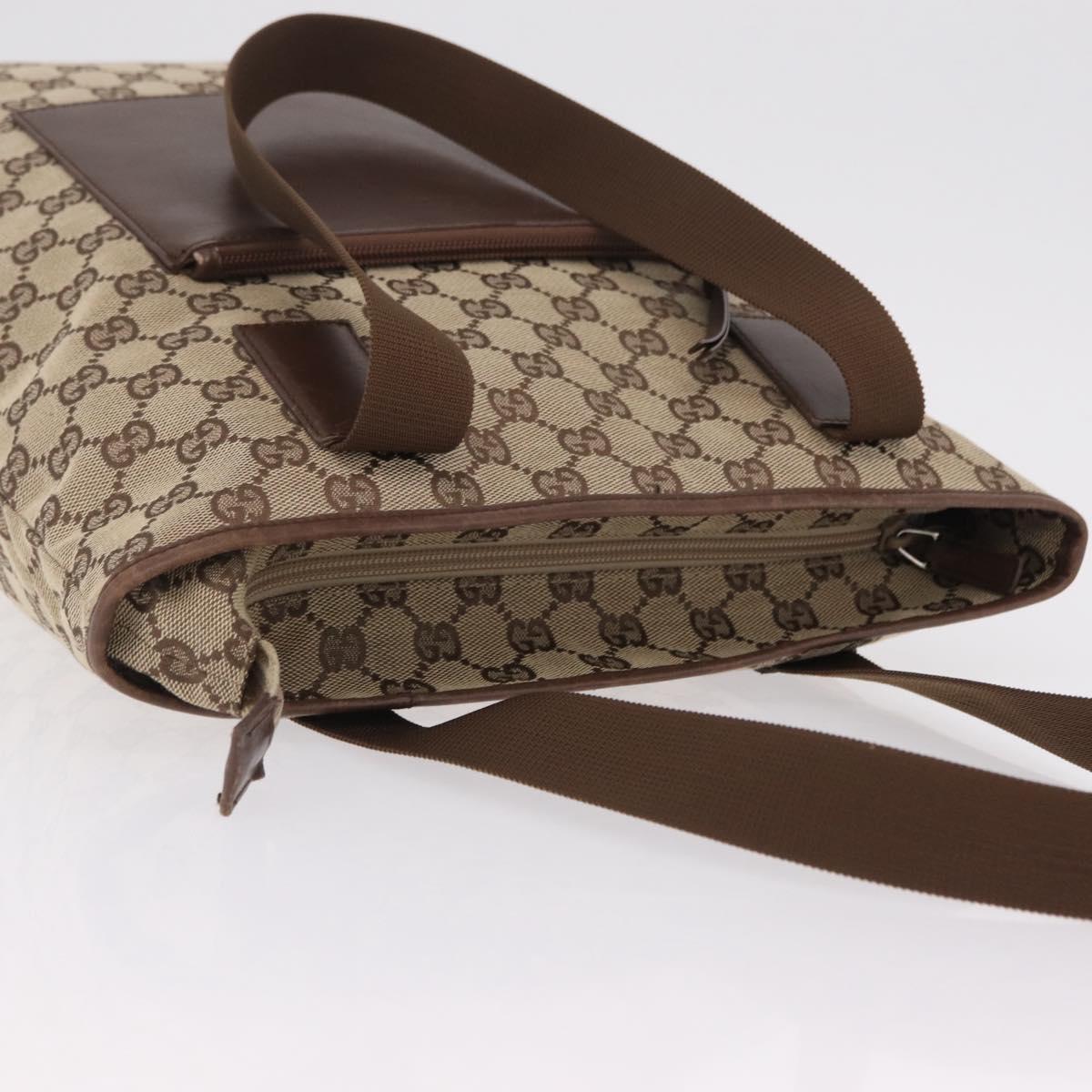 GUCCI GG Canvas Tote Bag Beige Silver 019 0401 Auth ka6572 - Jerrillo image 6