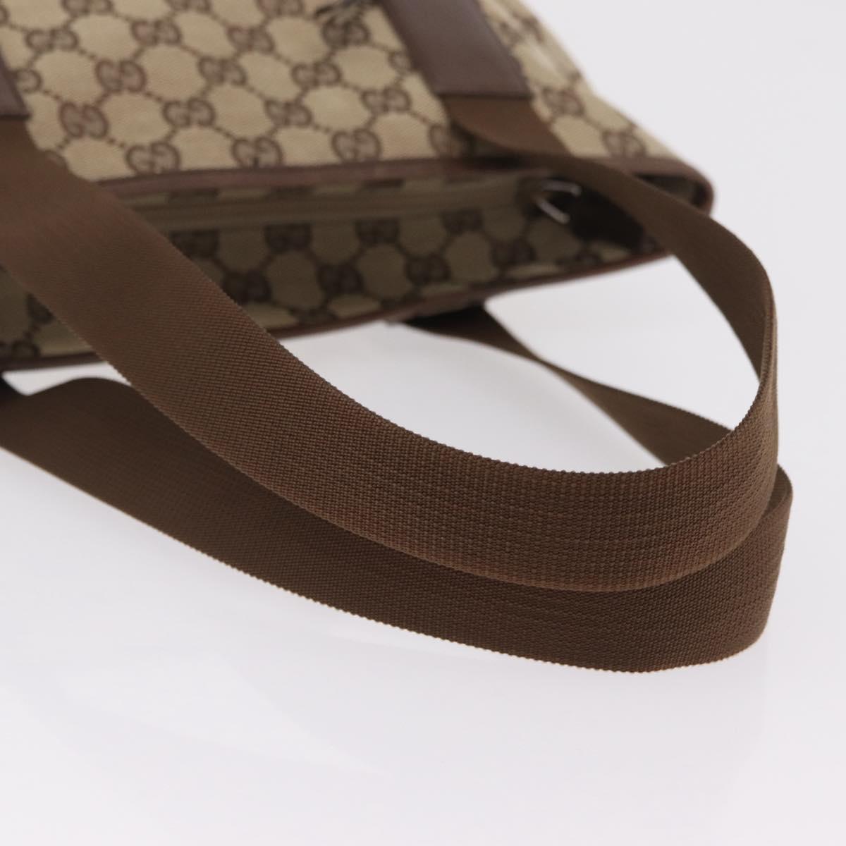 GUCCI GG Canvas Tote Bag Beige Silver 019 0401 Auth ka6572 - Jerrillo image 7