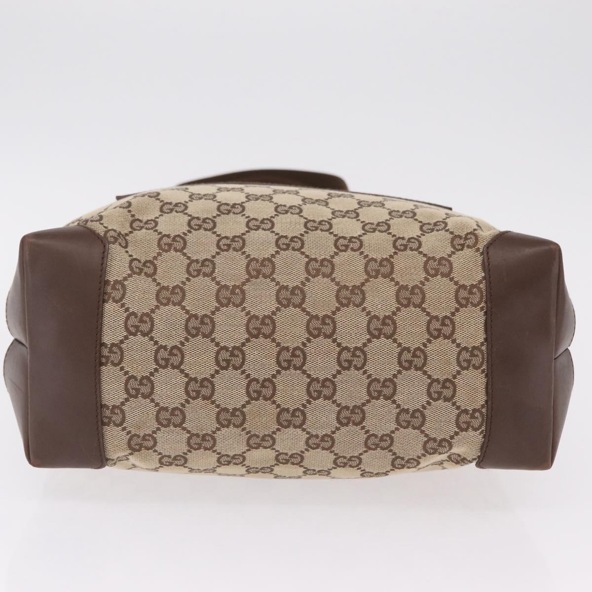 GUCCI GG Canvas Tote Bag Beige Silver 019 0401 Auth ka6572 - Jerrillo image 9