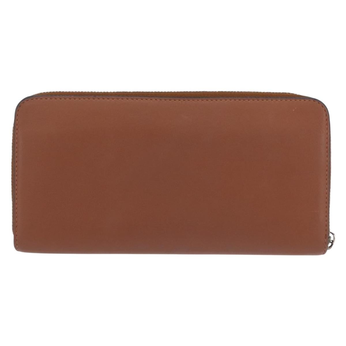 LOEWE Long Wallet Leather Brown Silver Auth LN116V - Jerrillo image 2