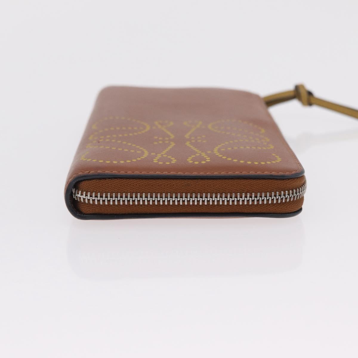 LOEWE Long Wallet Leather Brown Silver Auth LN116V - Jerrillo image 4