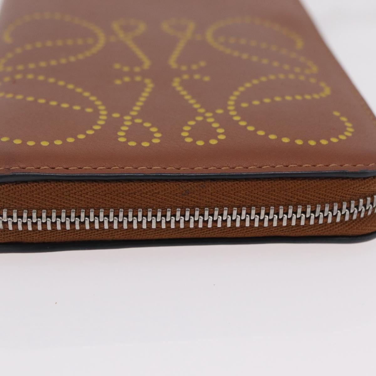 LOEWE Long Wallet Leather Brown Silver Auth LN116V - Jerrillo image 5