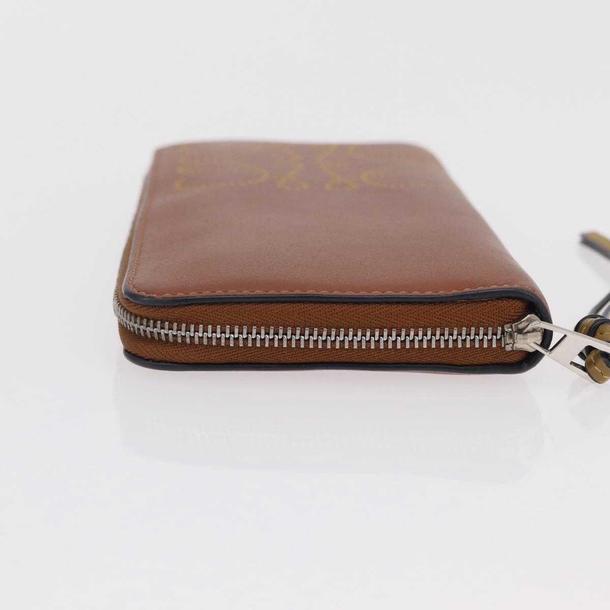 LOEWE Long Wallet Leather Brown Silver Auth LN116V - Jerrillo image 6