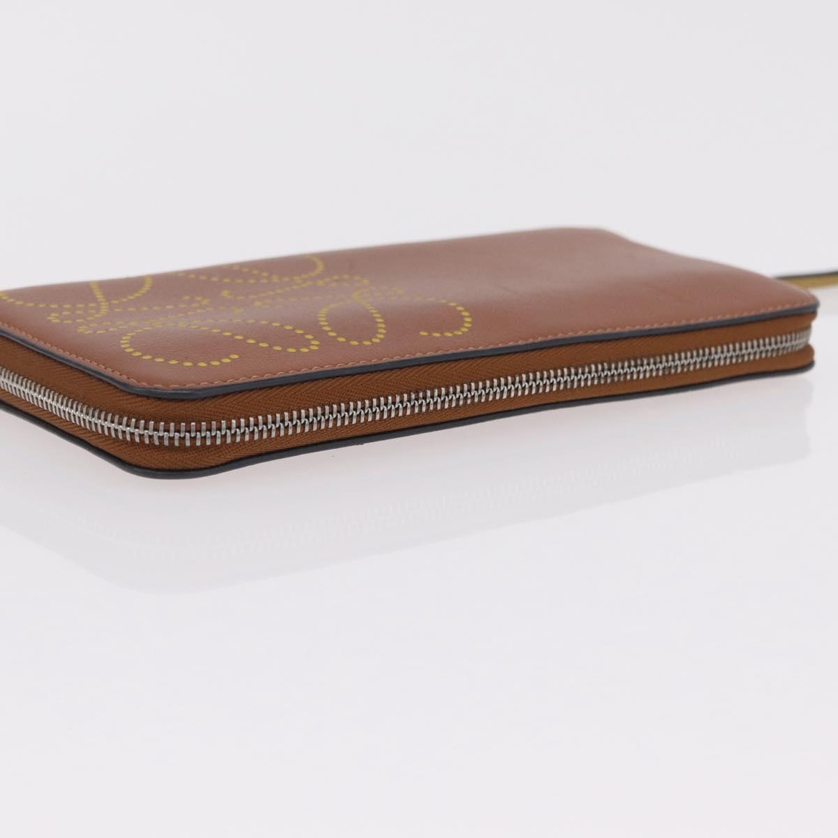 LOEWE Long Wallet Leather Brown Silver Auth LN116V - Jerrillo image 7