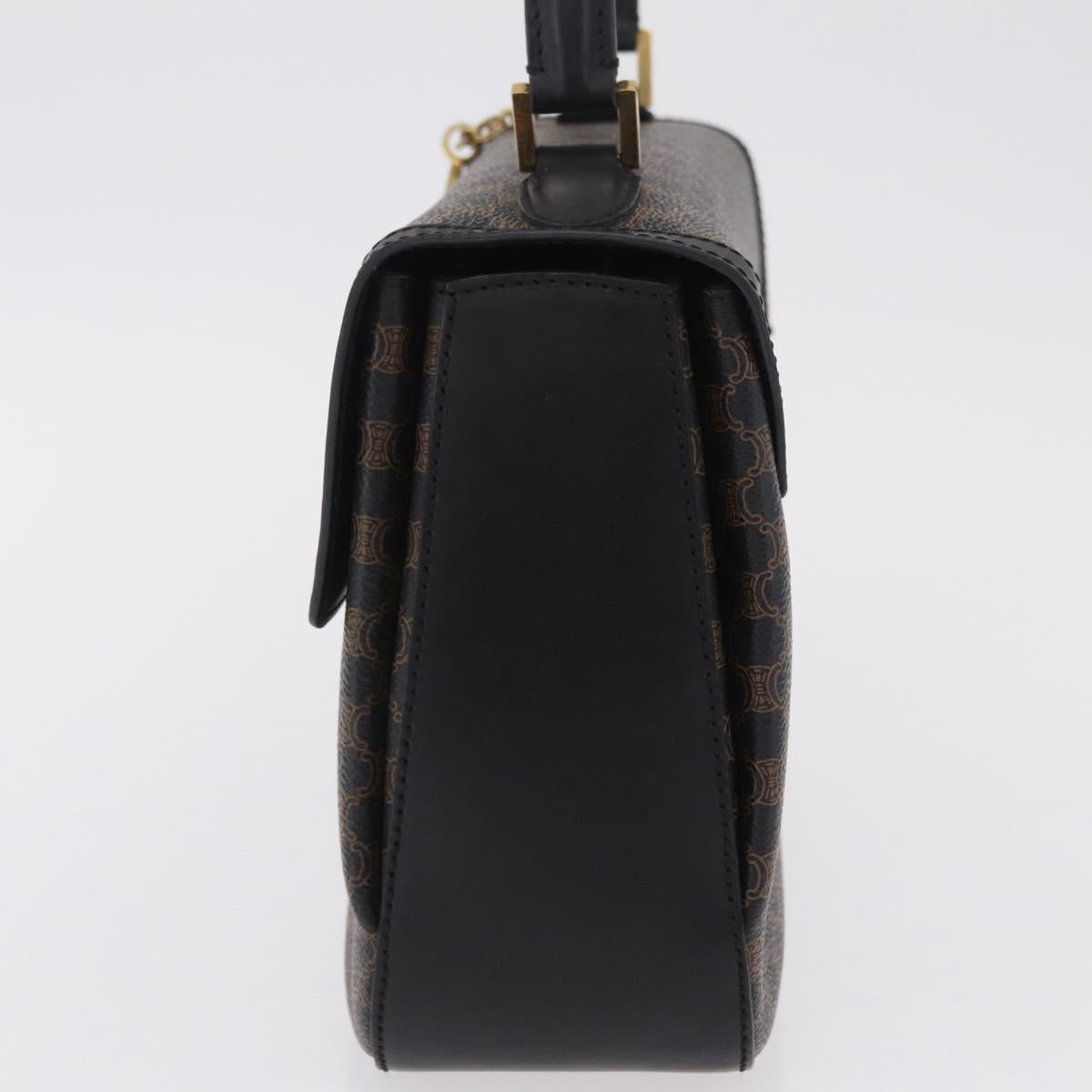 CELINE Macadam Canvas Hand Bag PVC Black Gold Tone Auth mr2952A - Jerrillo image 3