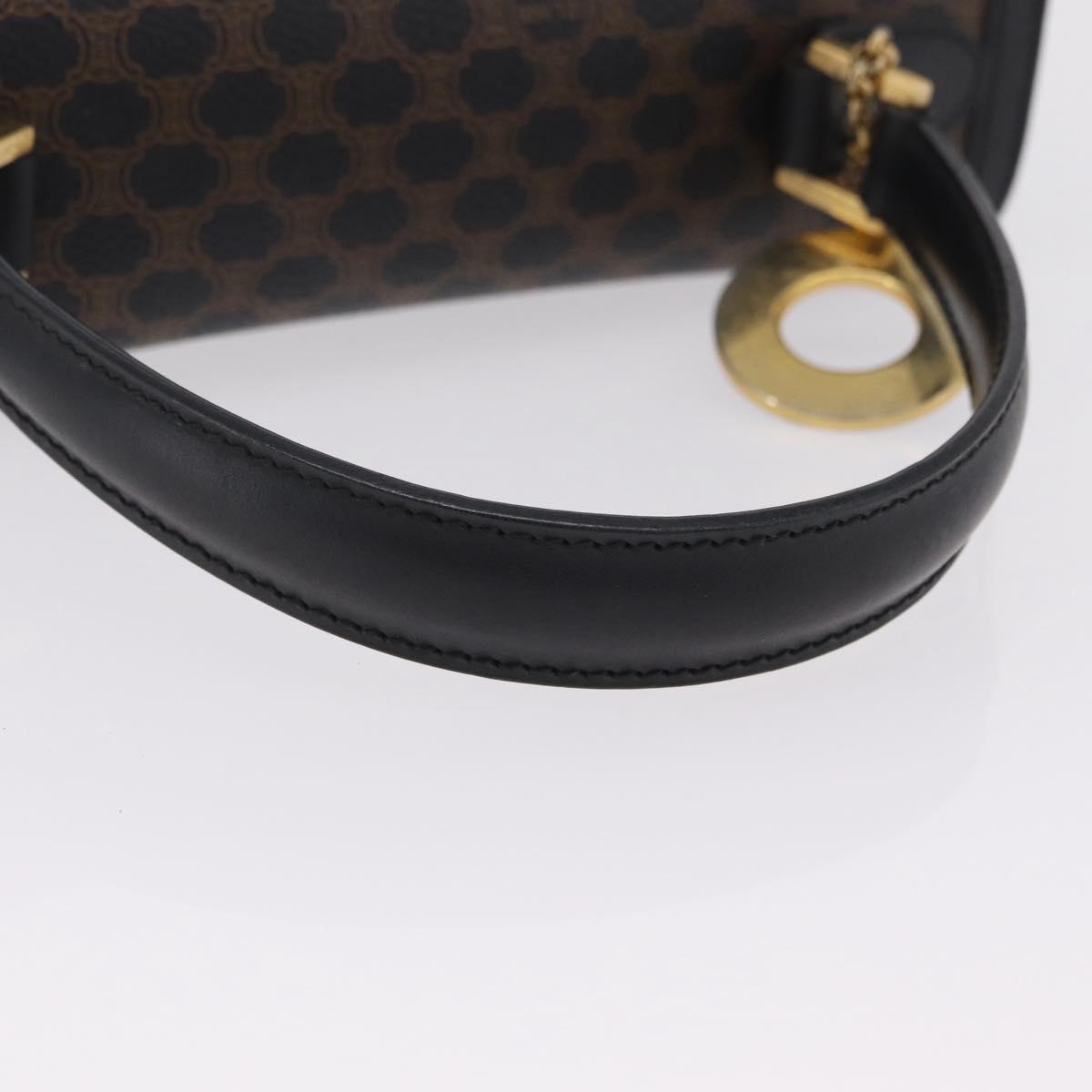 CELINE Macadam Canvas Hand Bag PVC Black Gold Tone Auth mr2952A - Jerrillo image 8
