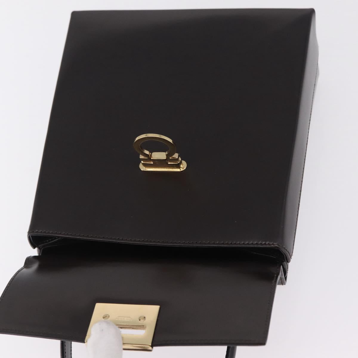 Salvatore Ferragamo Hand Bag Leather Brown Gold Tone Auth mr2958A - Jerrillo image 10