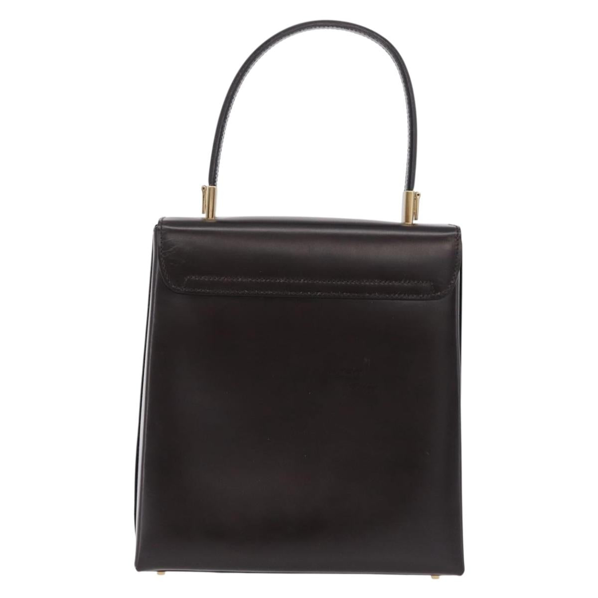 Salvatore Ferragamo Hand Bag Leather Brown Gold Tone Auth mr2958A - Jerrillo image 2