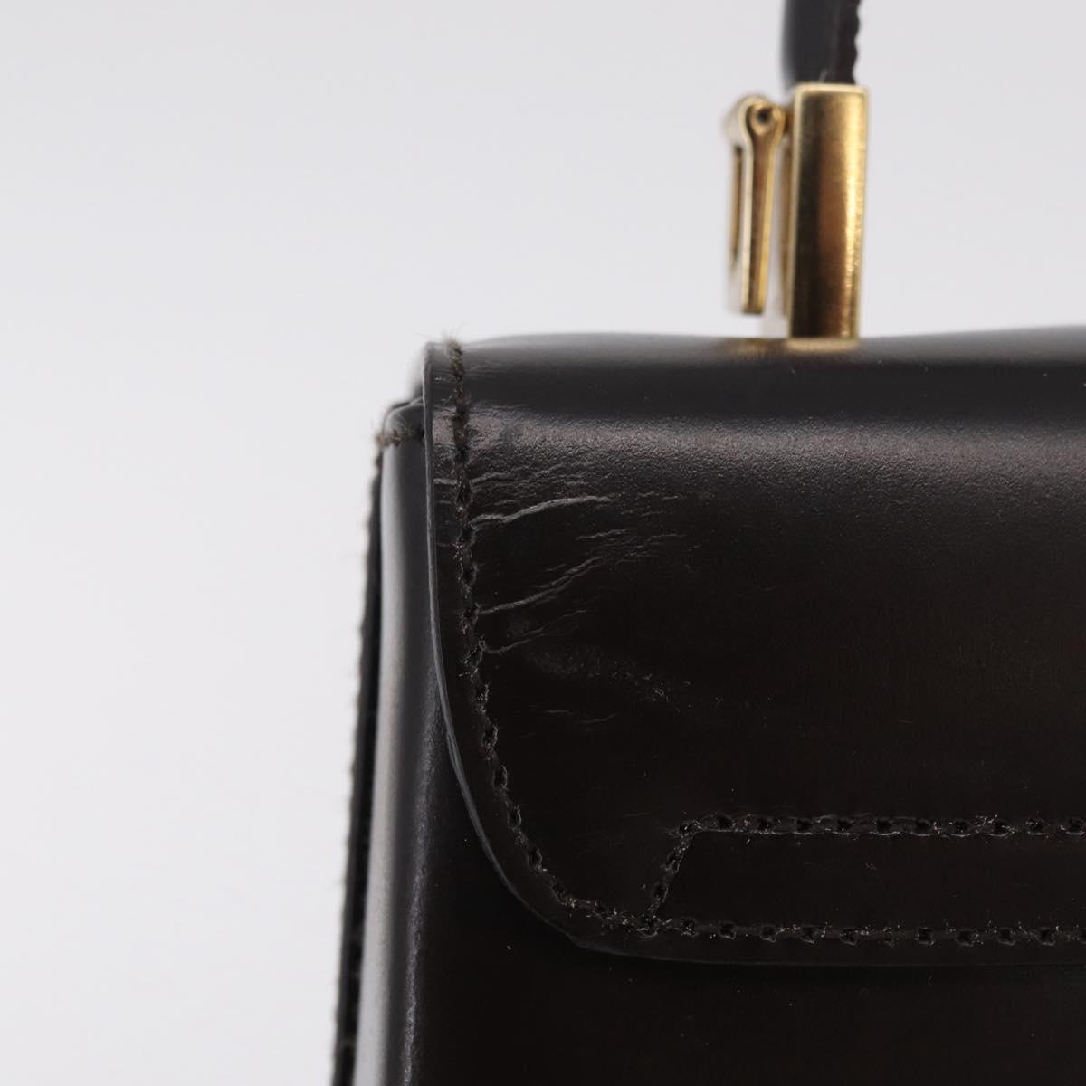 Salvatore Ferragamo Hand Bag Leather Brown Gold Tone Auth mr2958A - Jerrillo image 3
