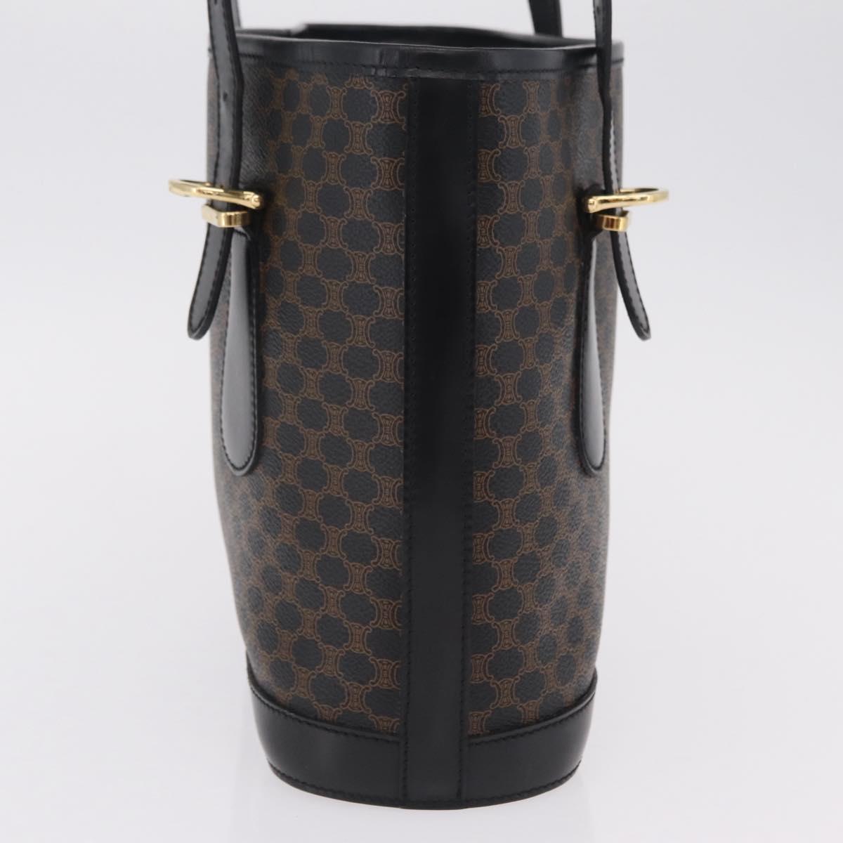 CELINE Macadam Canvas Tote Bag PVC Black Gold Tone Auth mr2983A - Jerrillo image 3