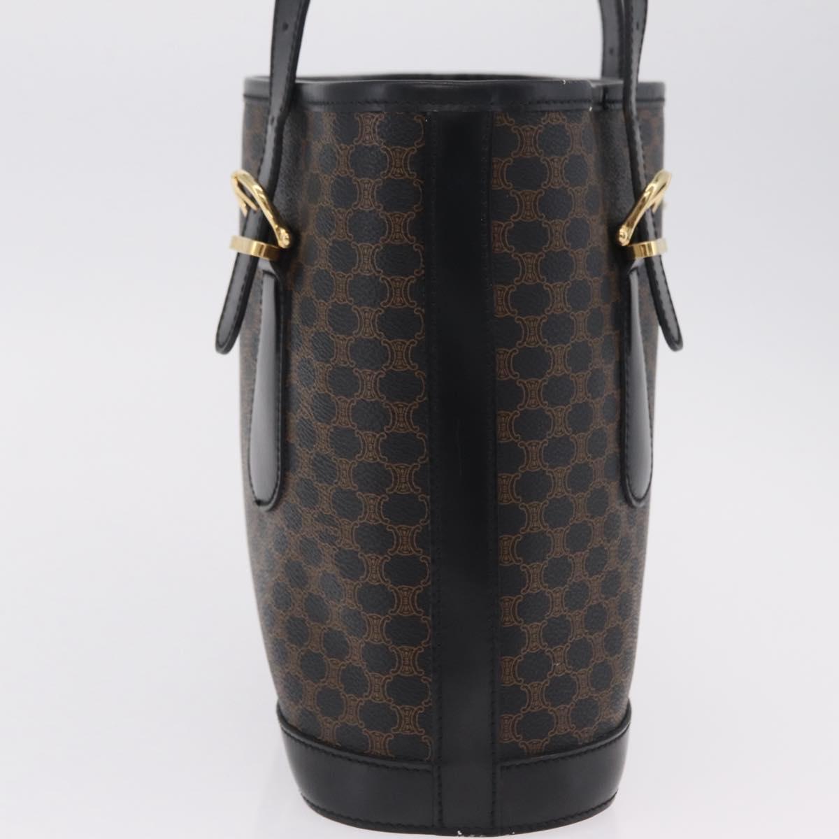 CELINE Macadam Canvas Tote Bag PVC Black Gold Tone Auth mr2983A - Jerrillo image 4