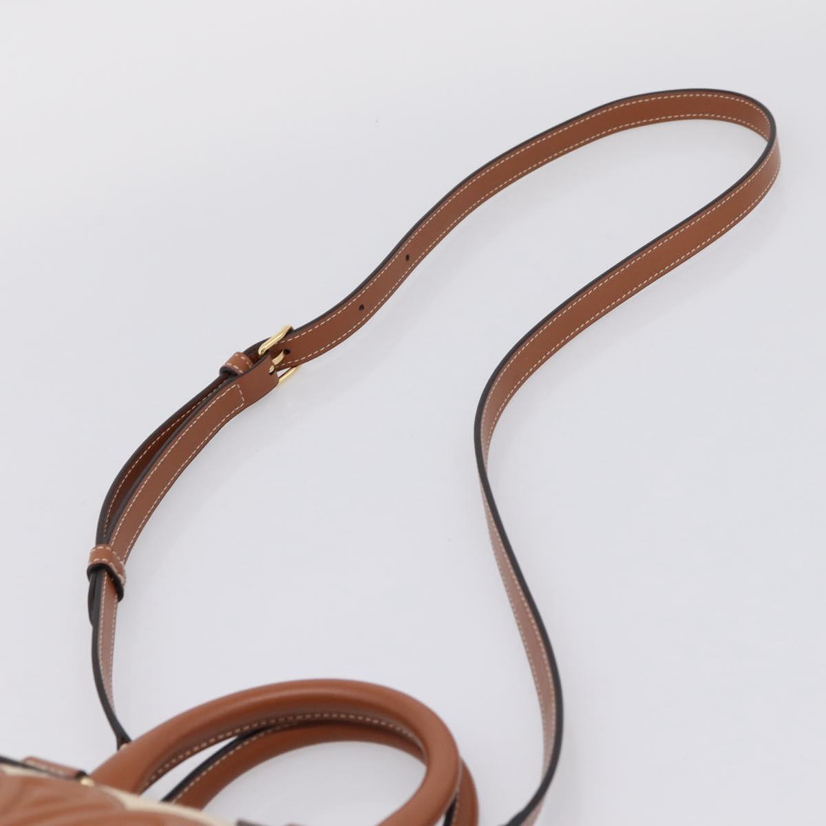 CELINE Hand Bag Canvas 2way Beige Gold Tone Auth mr3055V - Jerrillo image 10