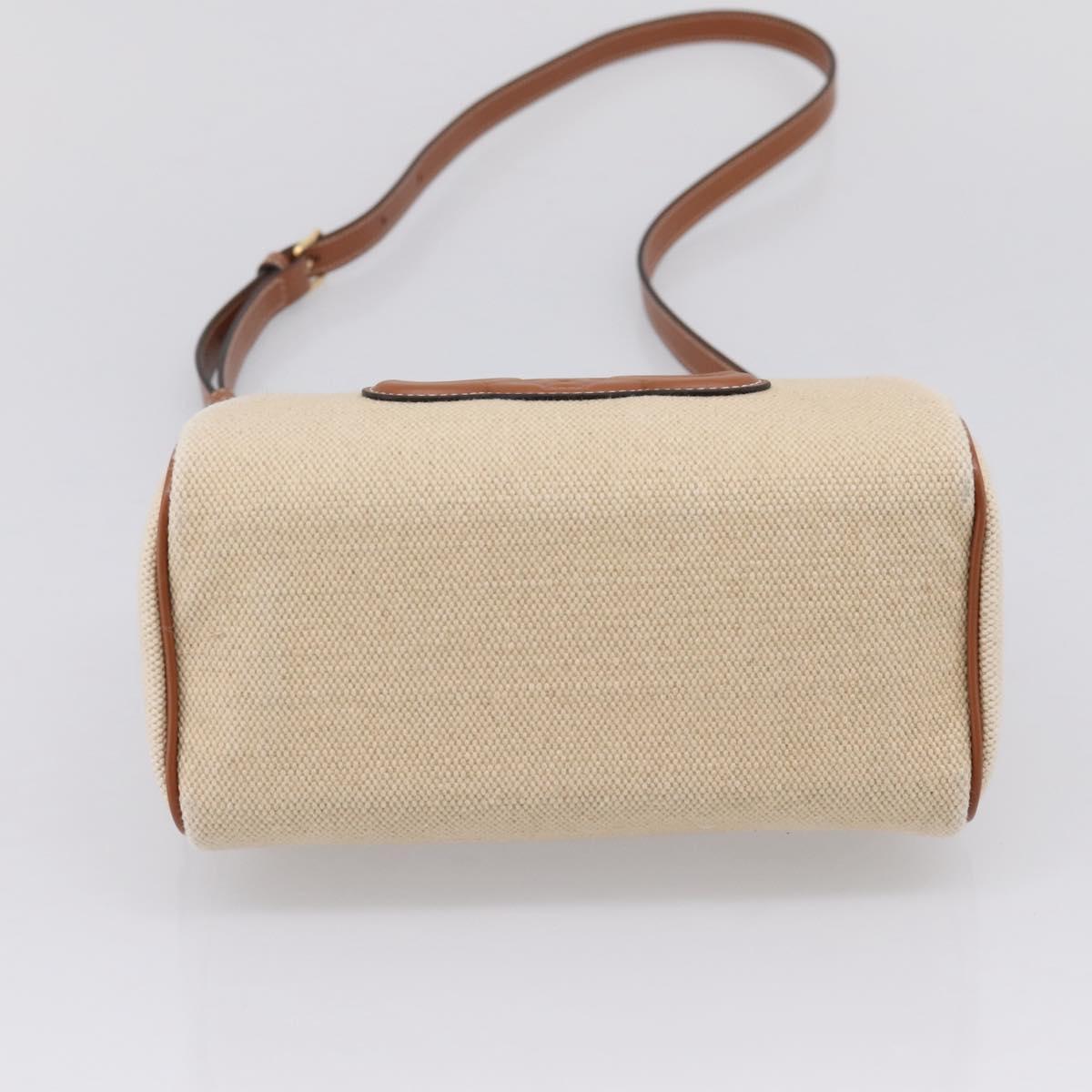 CELINE Hand Bag Canvas 2way Beige Gold Tone Auth mr3055V - Jerrillo image 5